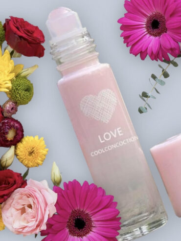 Cool Concoction’s love perfume oil is a sweet, flirty, and fun fragrance with notes of White Florals, Rose, Amber, and Clean Musk. It is hand- blended, all natural and has a long-lasting fragrance.